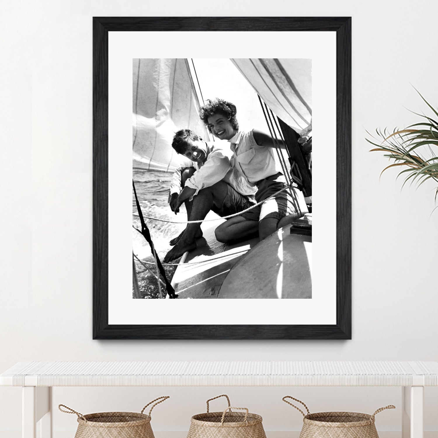Jackie and Jack on a Boat by M Studio on GIANT ART - black and white  photography