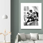 Jackie and Jack on a Boat by M Studio on GIANT ART - black and white  photography