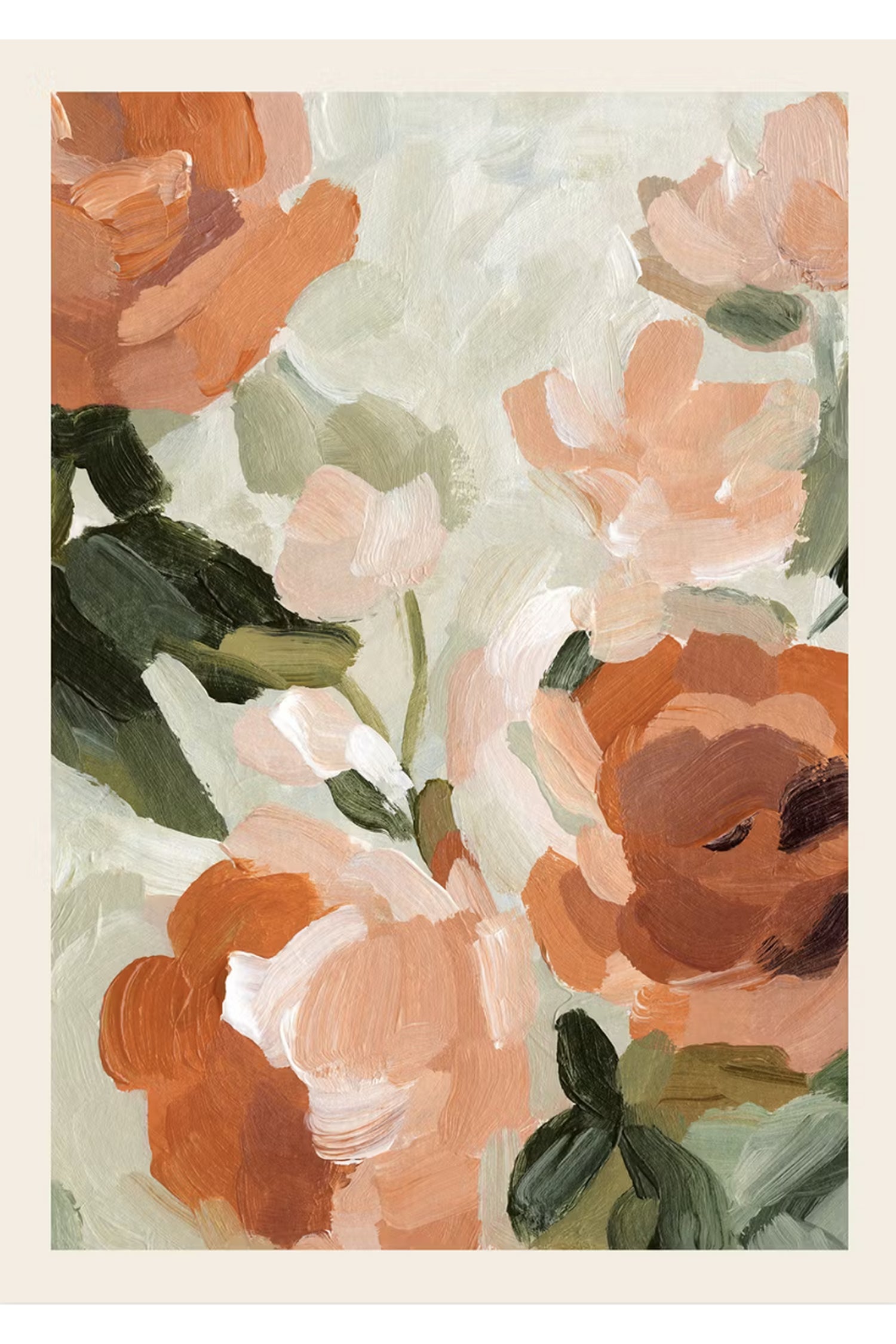 Autumn Blossom by M Studio on GIANT ART - green botanical flowers