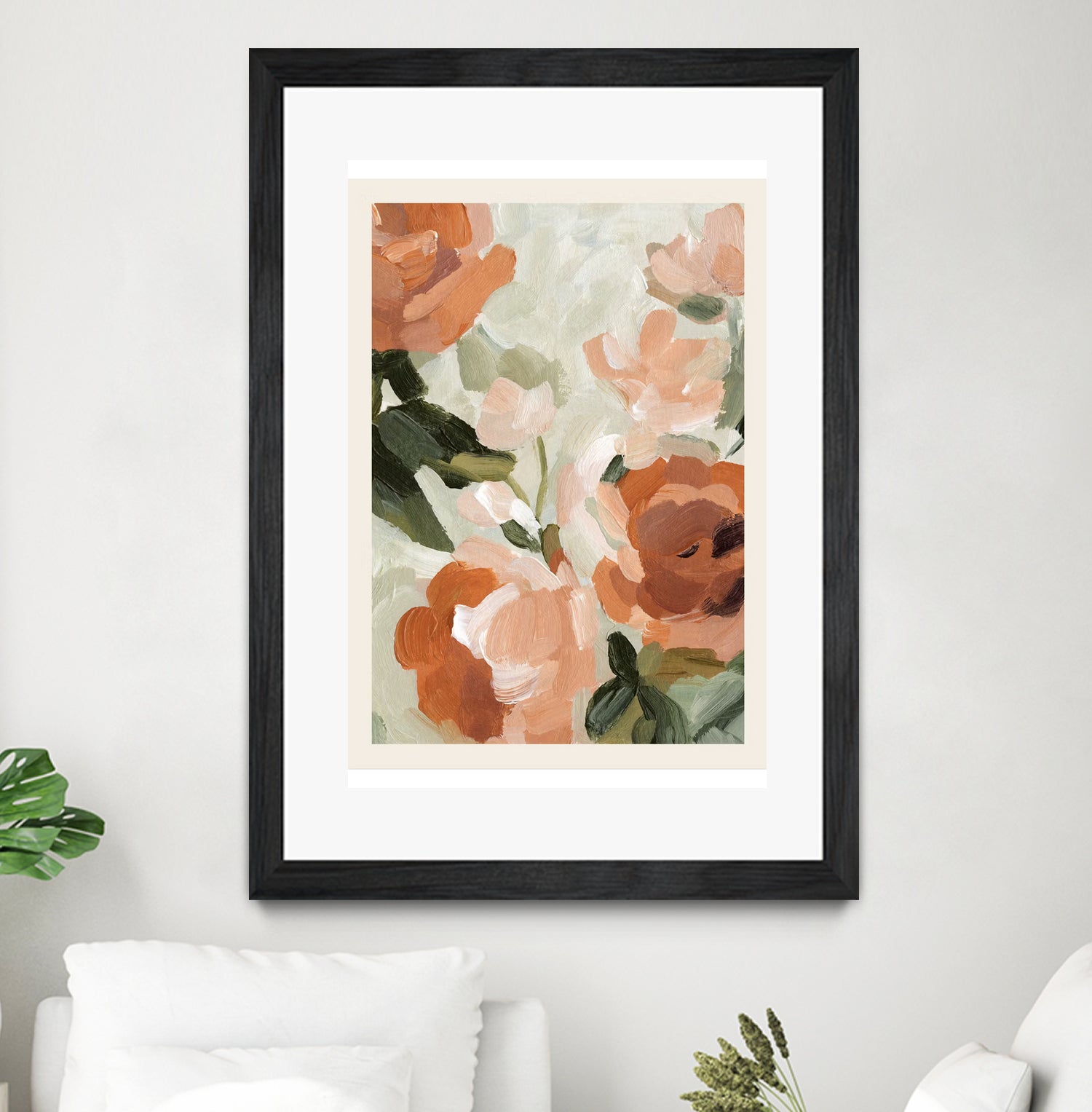 Autumn Blossom by M Studio on GIANT ART - green botanical flowers