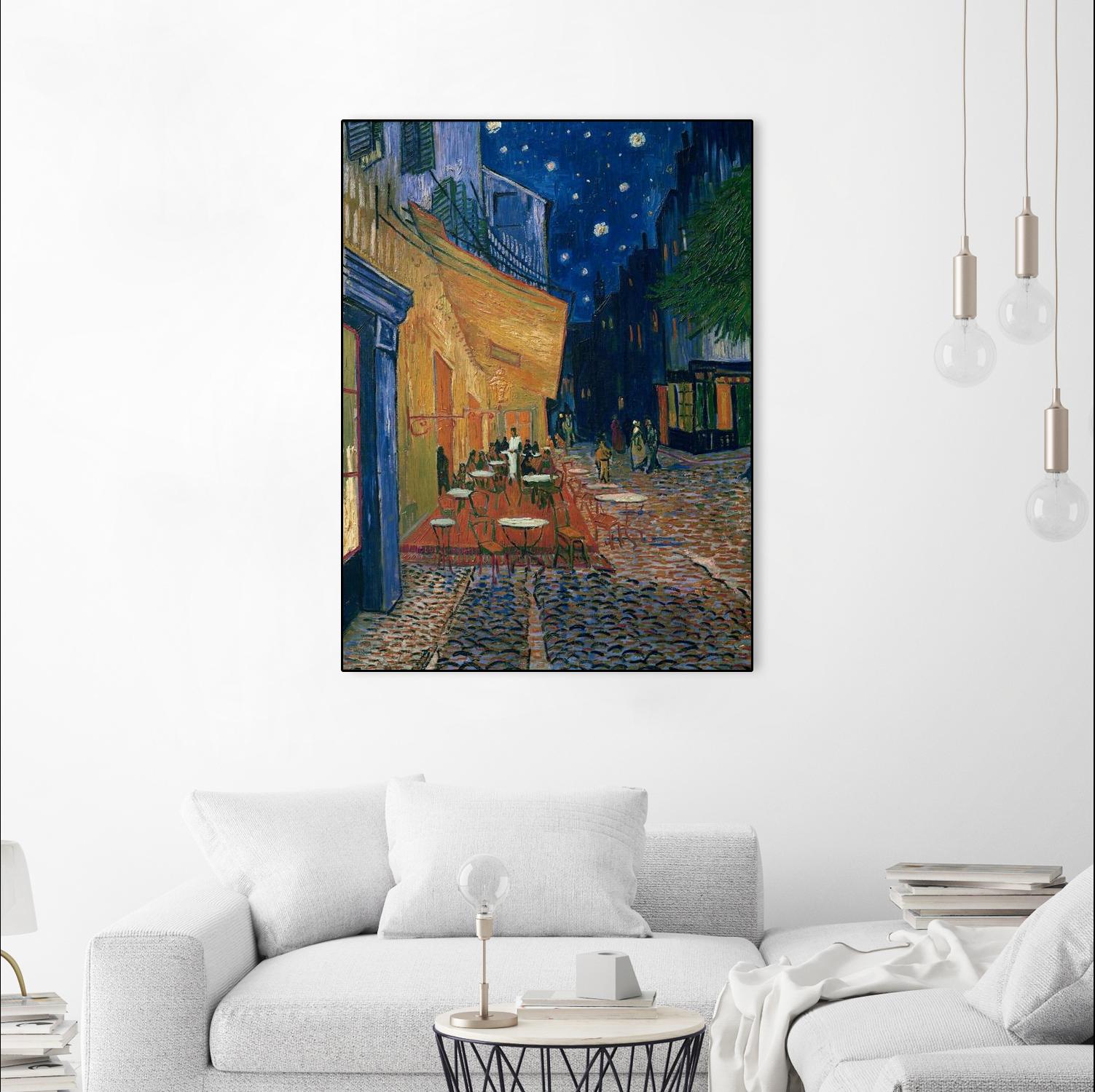 Cafe-terrace at night (Place du forum in Arles), 1888 by Vincent  van Gogh on GIANT ART - museums