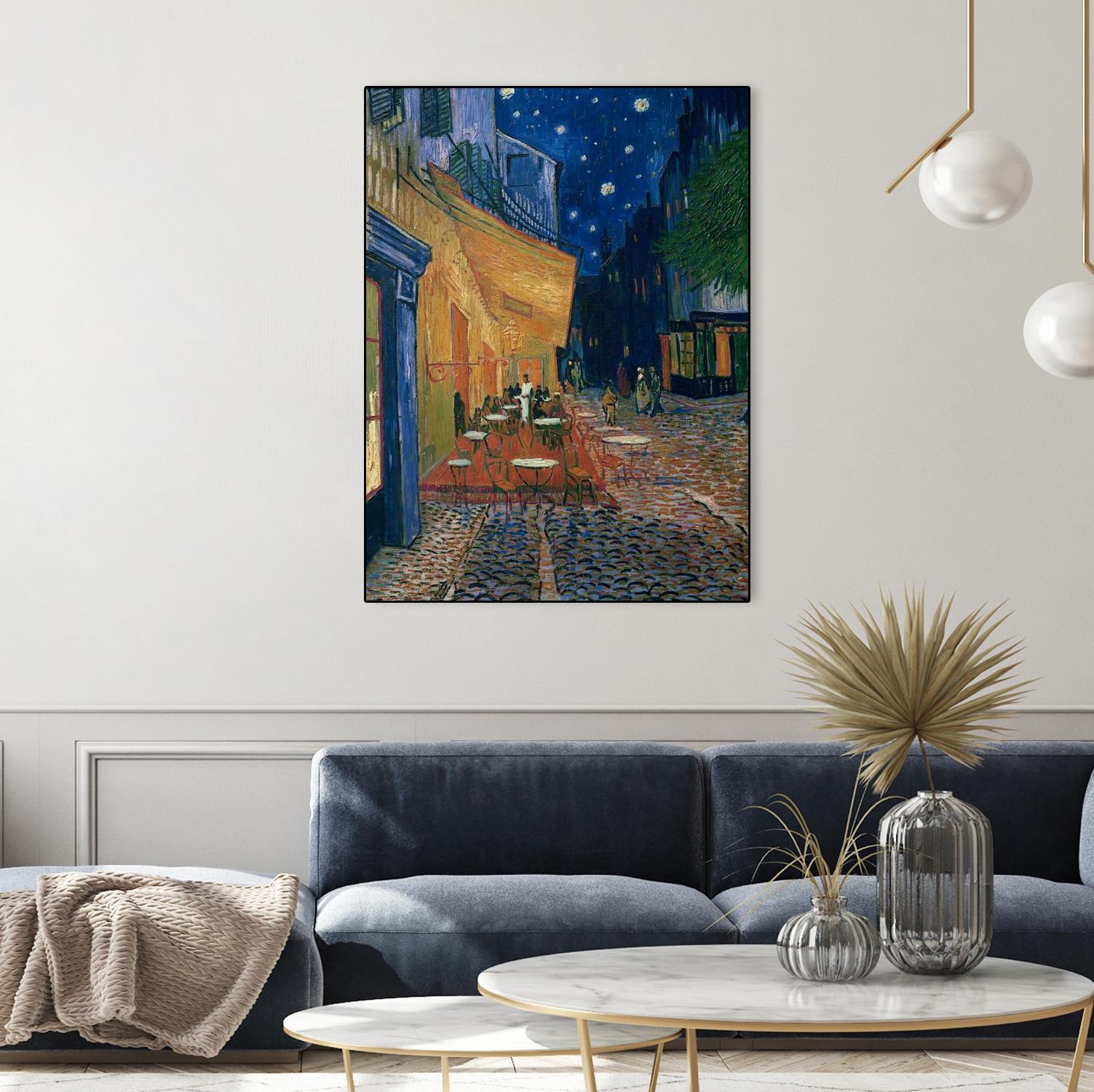 Cafe-terrace at night (Place du forum in Arles), 1888 by Vincent  van Gogh on GIANT ART - museums