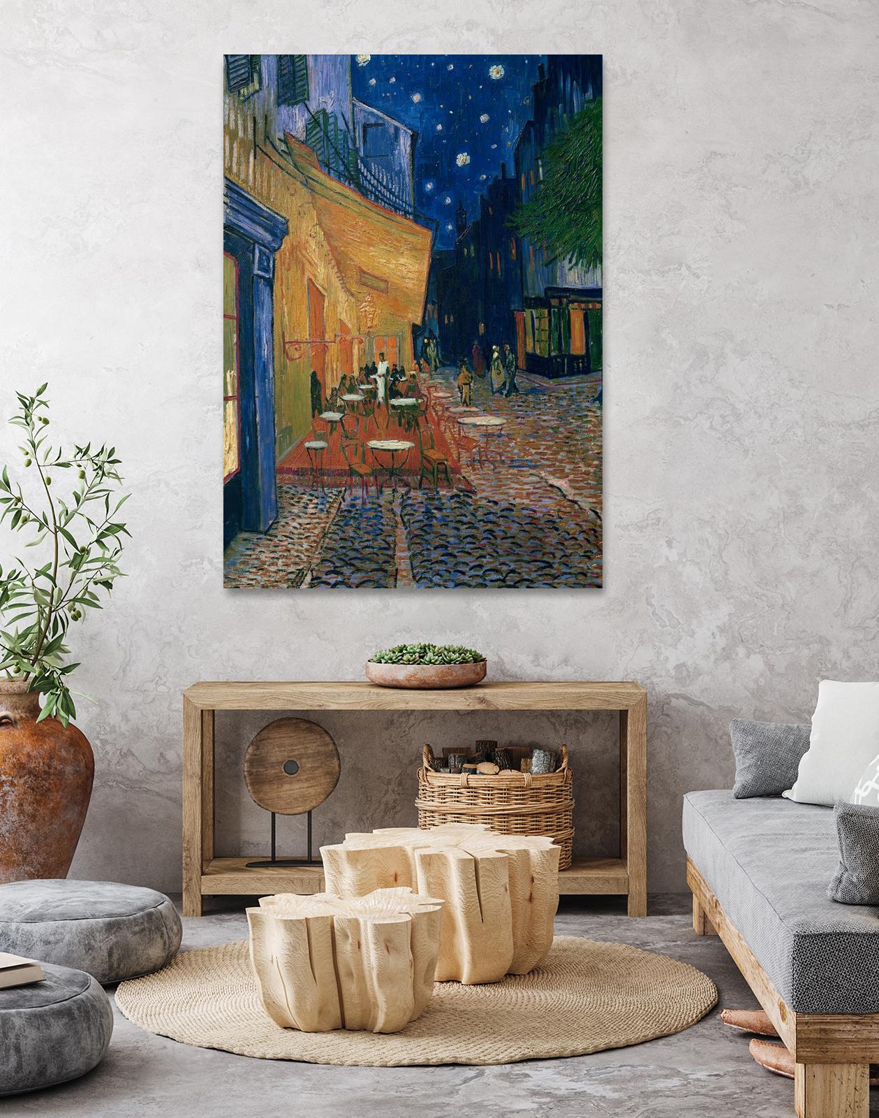 Cafe-terrace at night (Place du forum in Arles), 1888 by Vincent  van Gogh on GIANT ART - museums