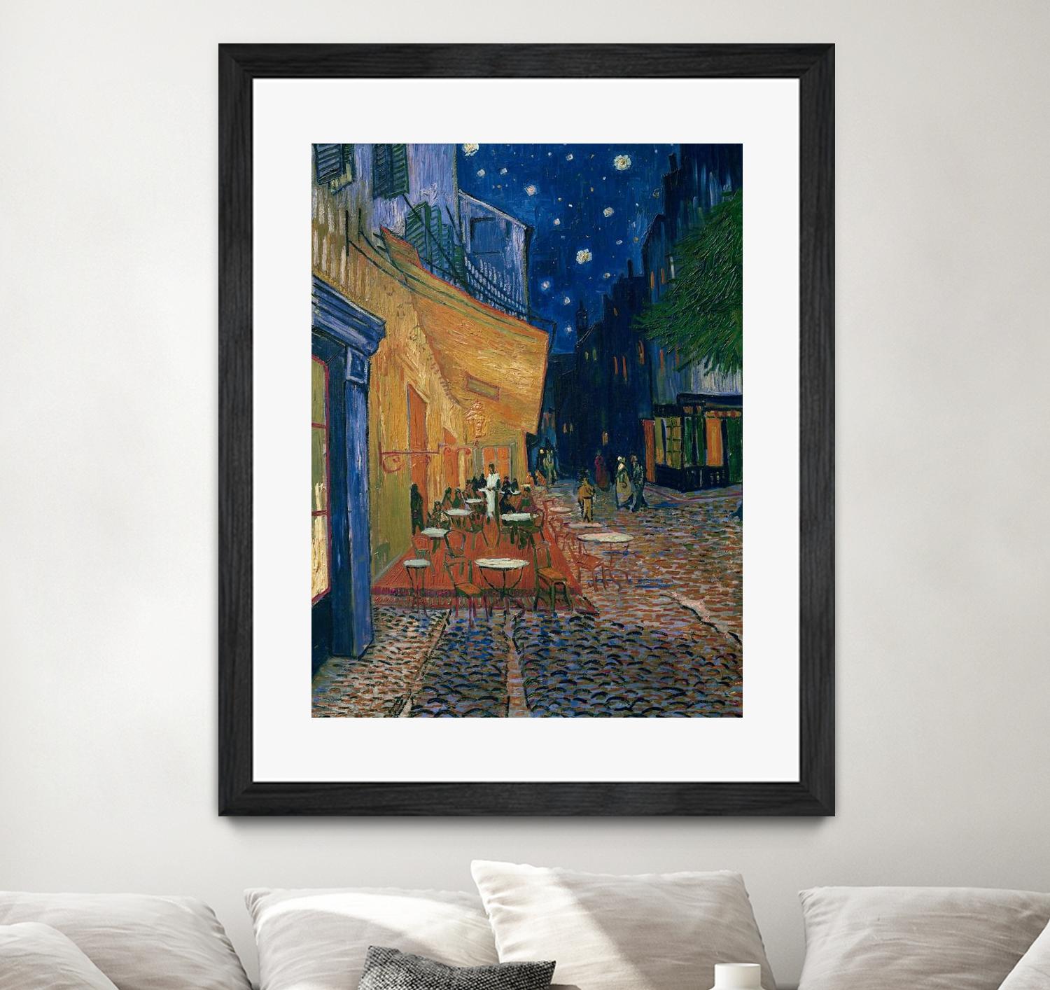 Cafe-terrace at night (Place du forum in Arles), 1888 by Vincent  van Gogh on GIANT ART - museums