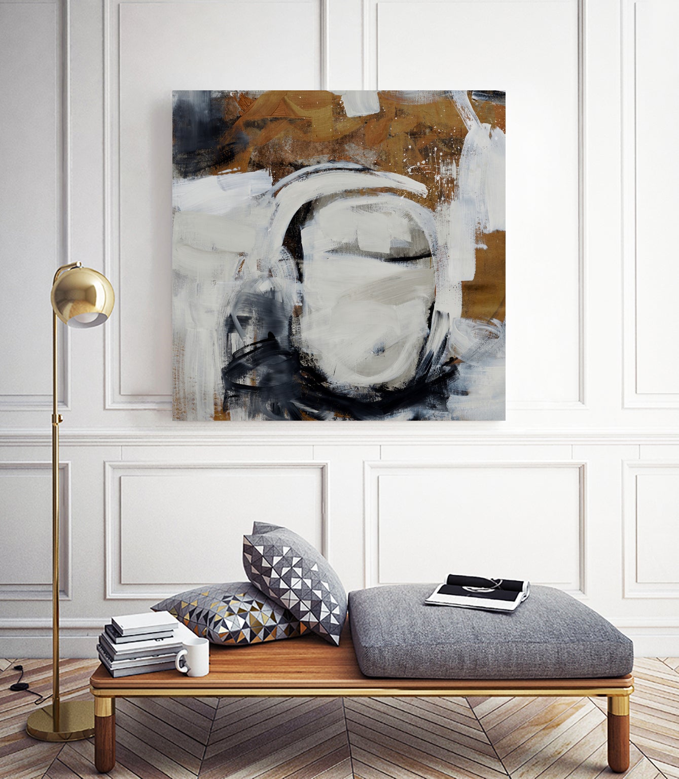 Blanket Wrapped II by Daleno Art on GIANT ART - brown abstract