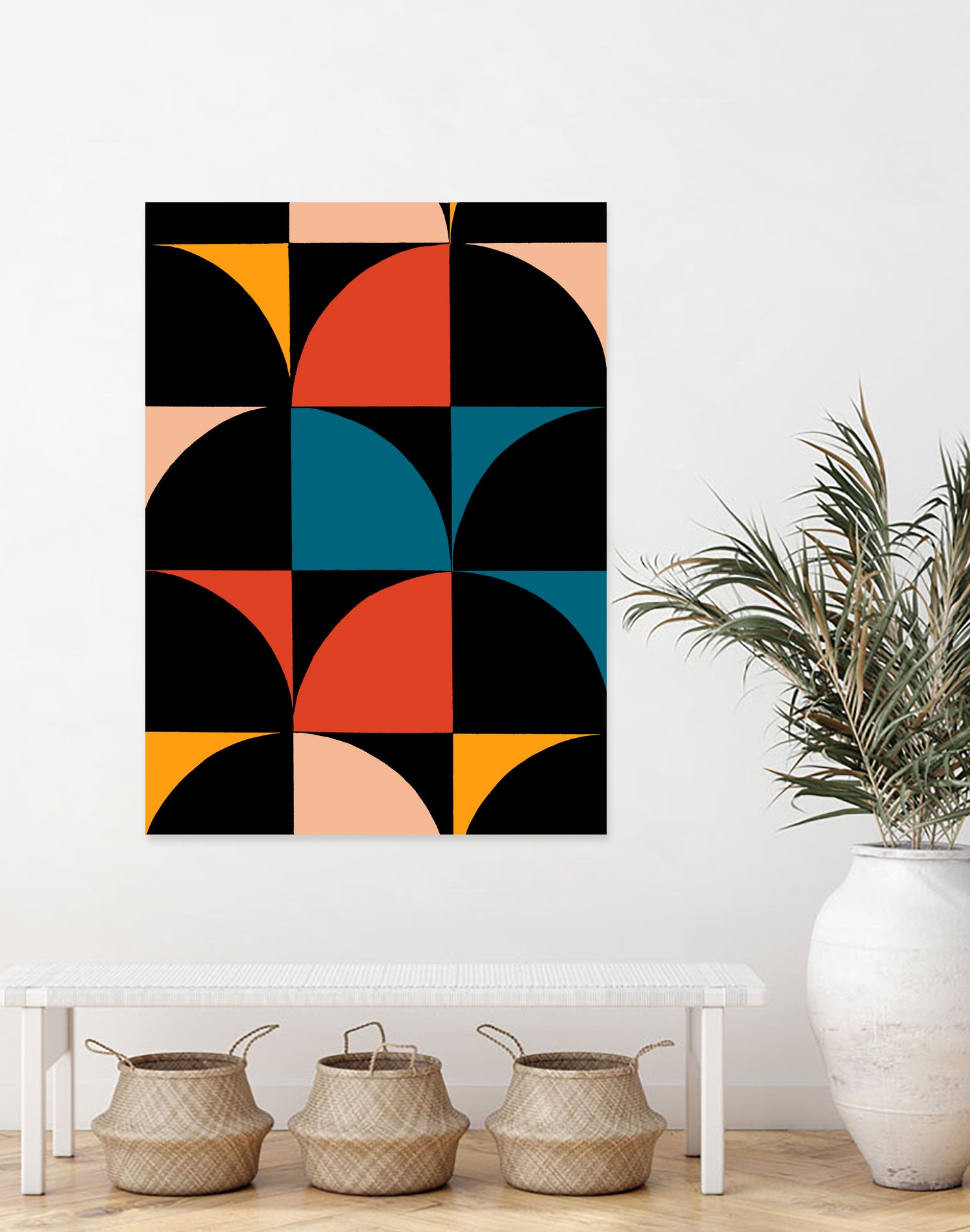 Monochrome Patterns 9 in Multi by NM Studio on GIANT ART - red abstract pattern