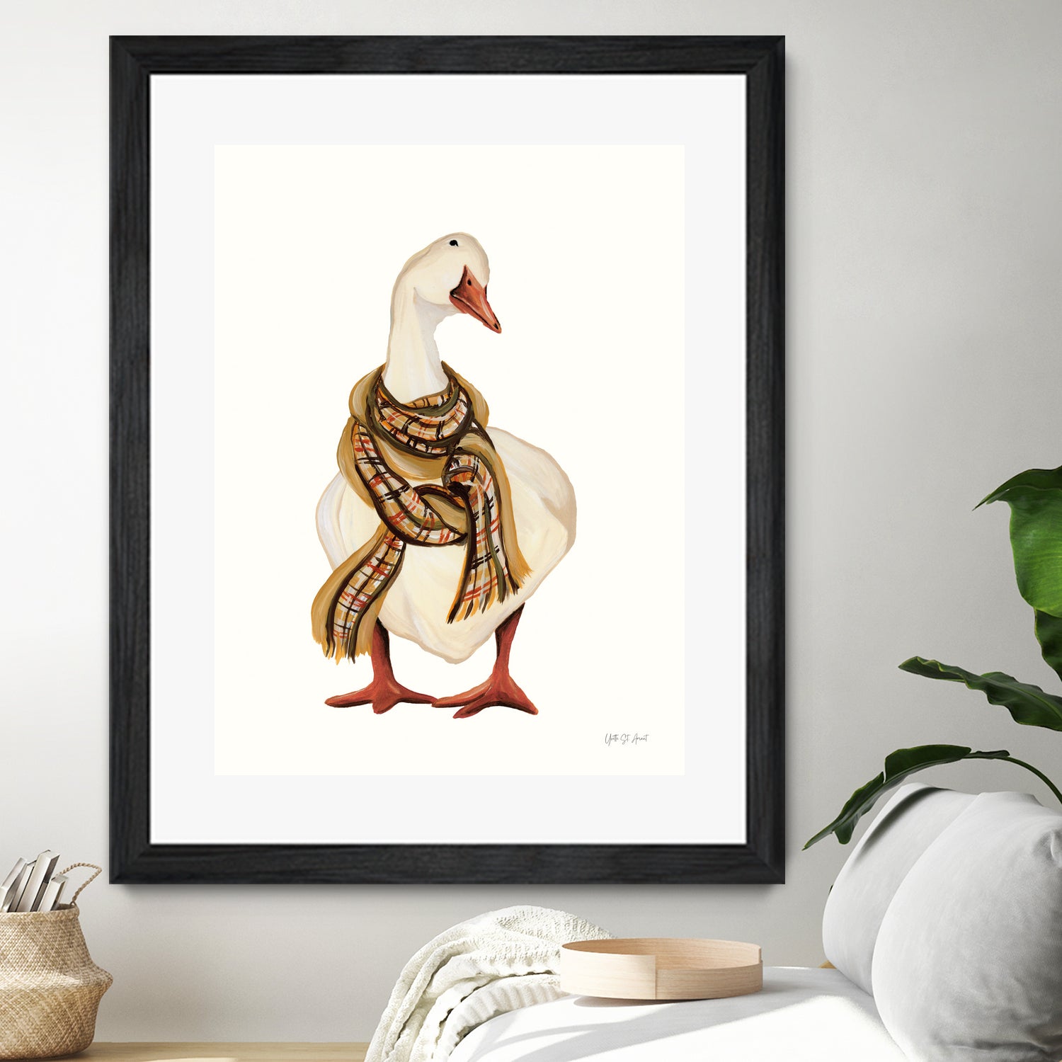 Goose with Scarf by Yvette St. Amant on GIANT ART - animal