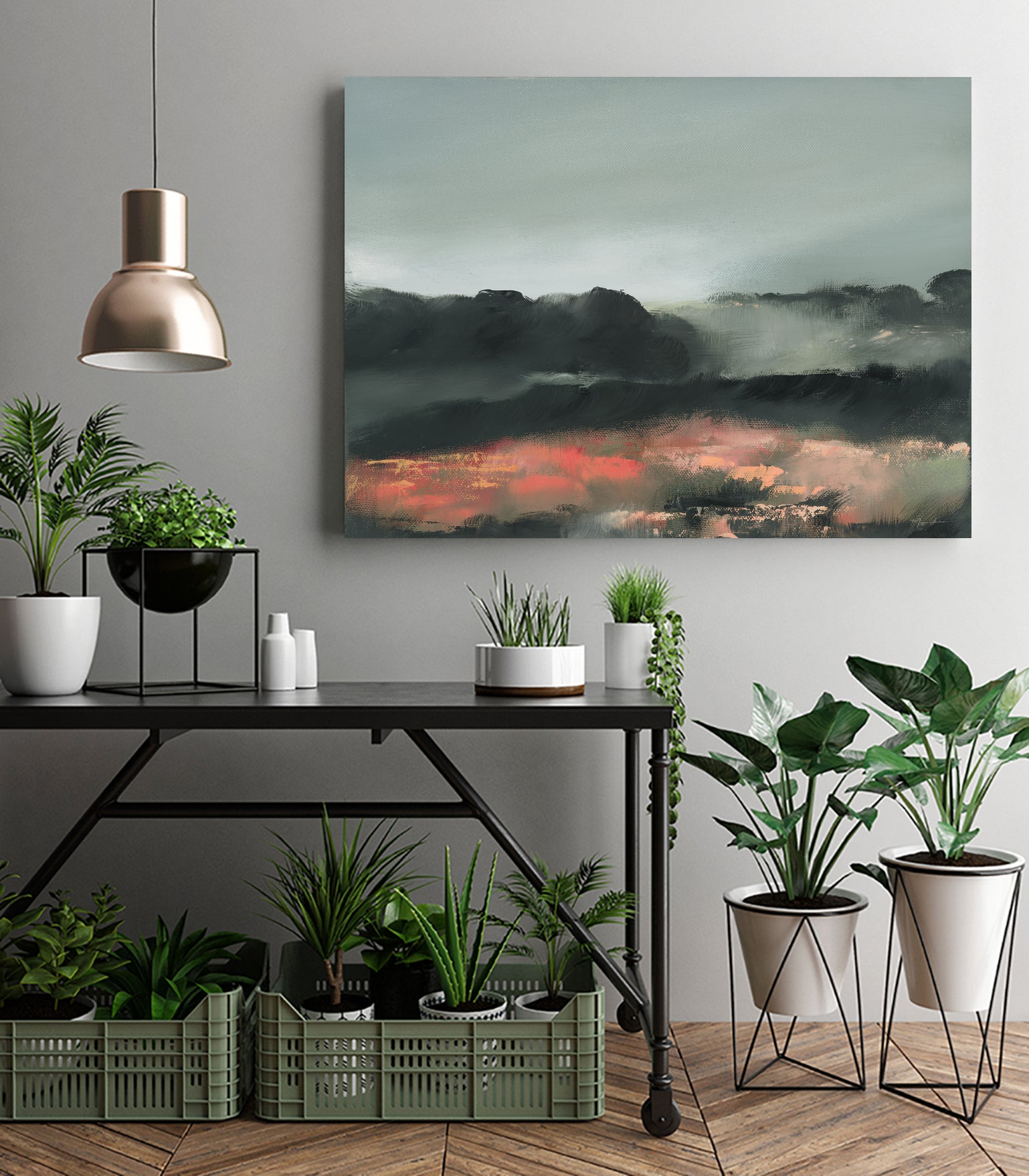 Ruby Meadow by Maggie Sackmann on GIANT ART - abstract