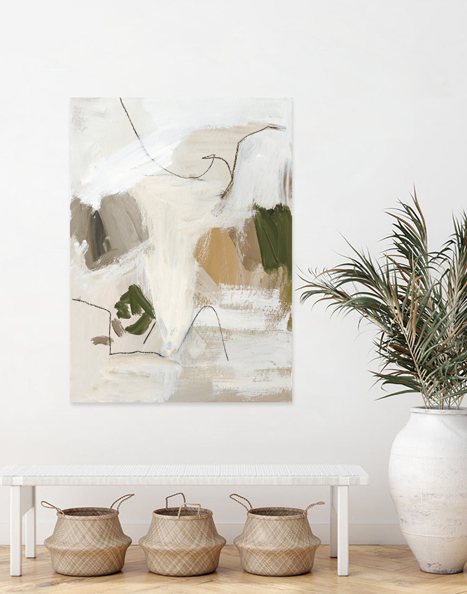 Warm Abstract II by Pamela Munger on GIANT ART - beige abstract