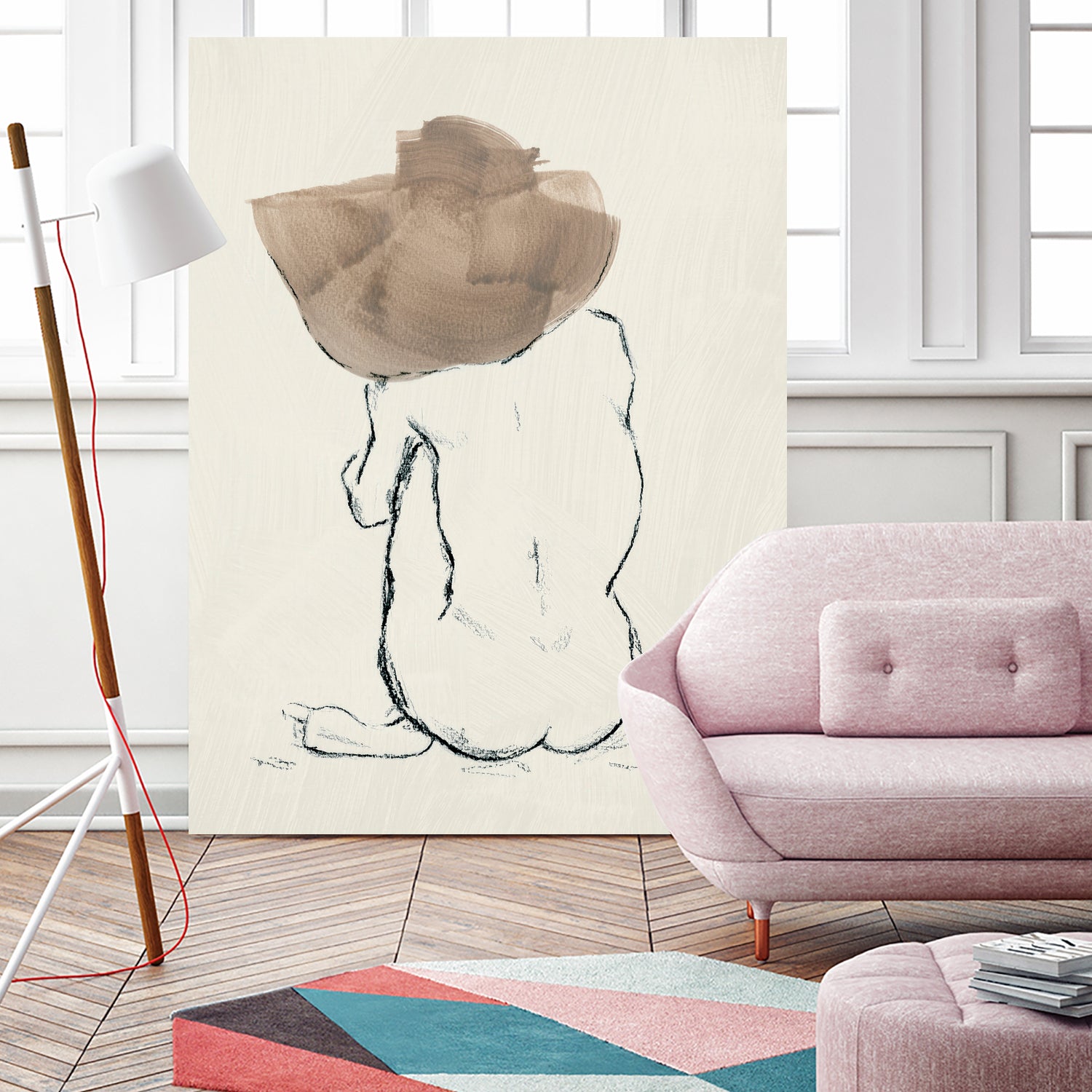 Girl with Floppy Hat by Chloe Elliott on GIANT ART - figurative figurative