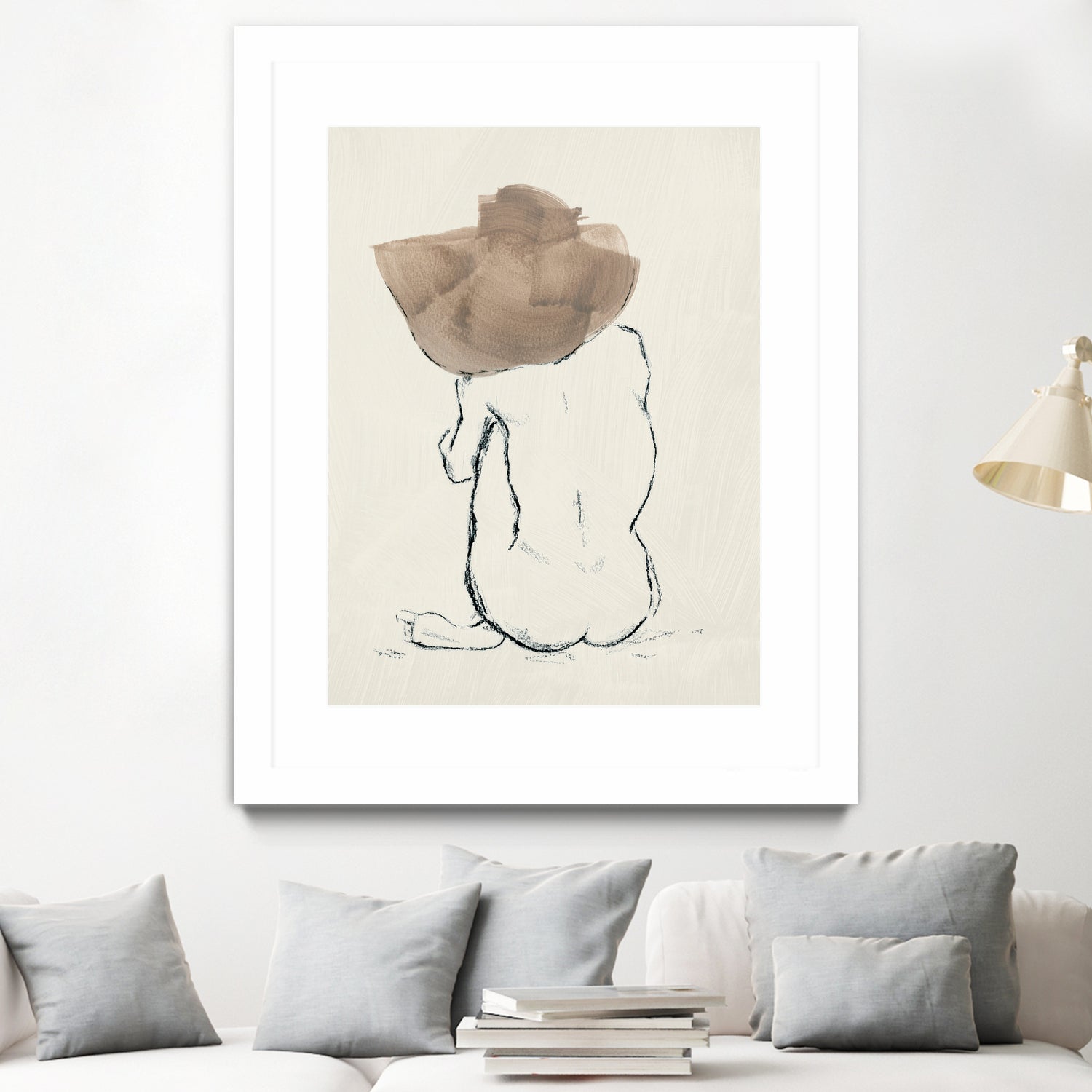 Girl with Floppy Hat by Chloe Elliott on GIANT ART - figurative figurative