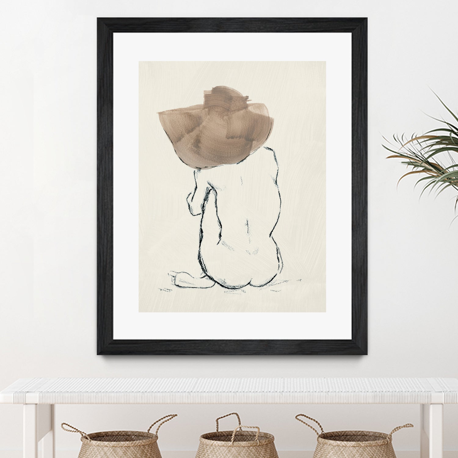 Girl with Floppy Hat by Chloe Elliott on GIANT ART - figurative figurative