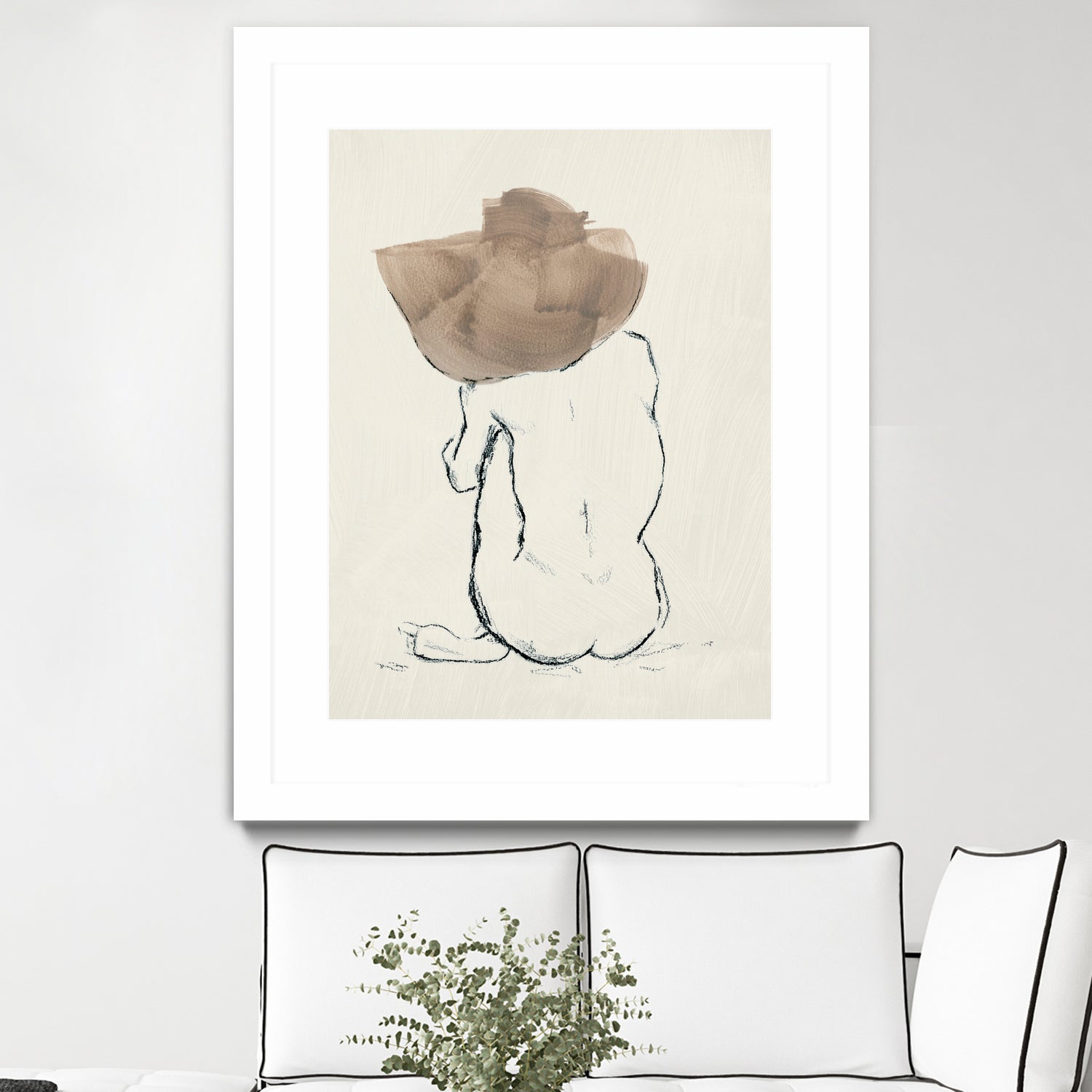 Girl with Floppy Hat by Chloe Elliott on GIANT ART - figurative figurative