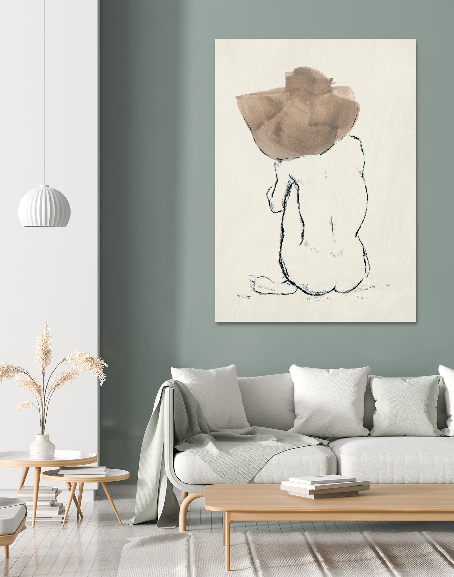 Girl with Floppy Hat by Chloe Elliott on GIANT ART - figurative figurative