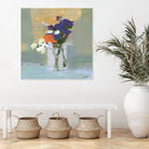 Bouquet With Polka Dots No. 8 by Kathleen Robbins on GIANT ART - gray contemporary