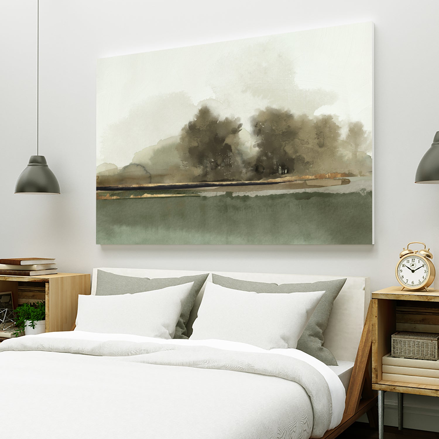 Forest Memories  by Jacob Q on GIANT ART - gold landscape 