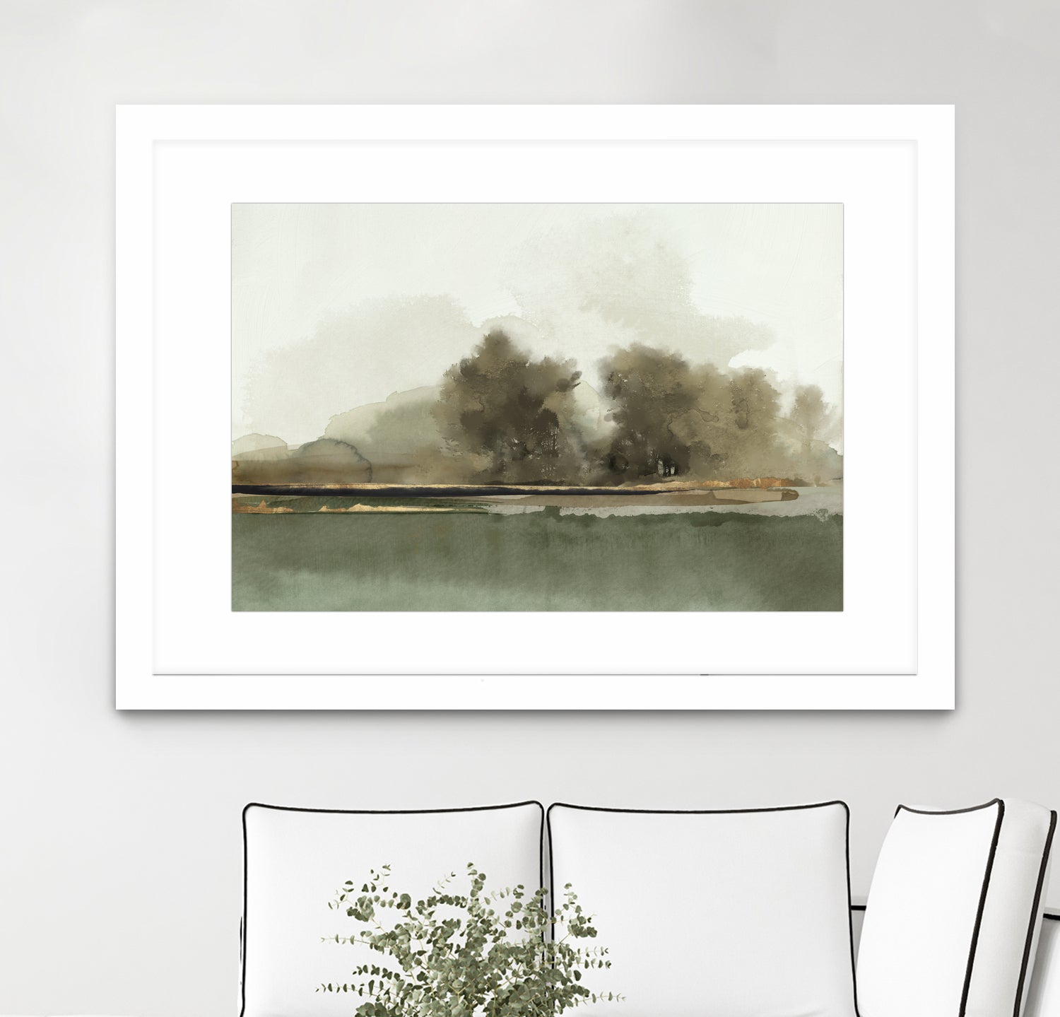 Forest Memories  by Jacob Q on GIANT ART - gold landscape 