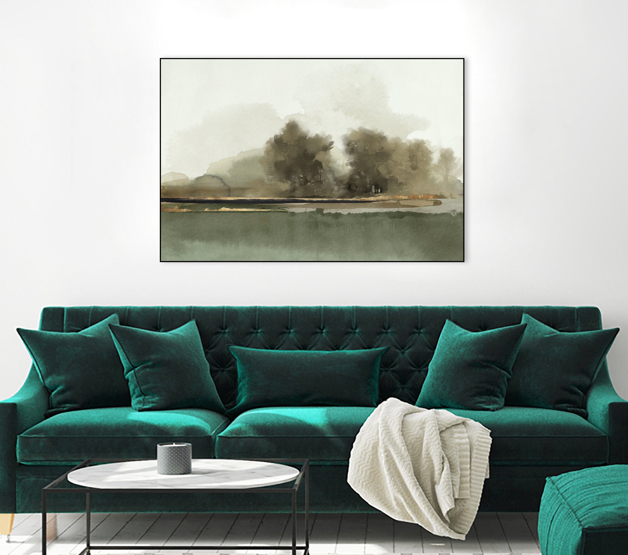 Forest Memories  by Jacob Q on GIANT ART - gold landscape 