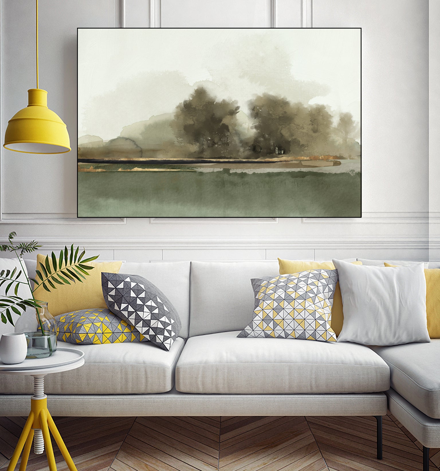 Forest Memories  by Jacob Q on GIANT ART - gold landscape 