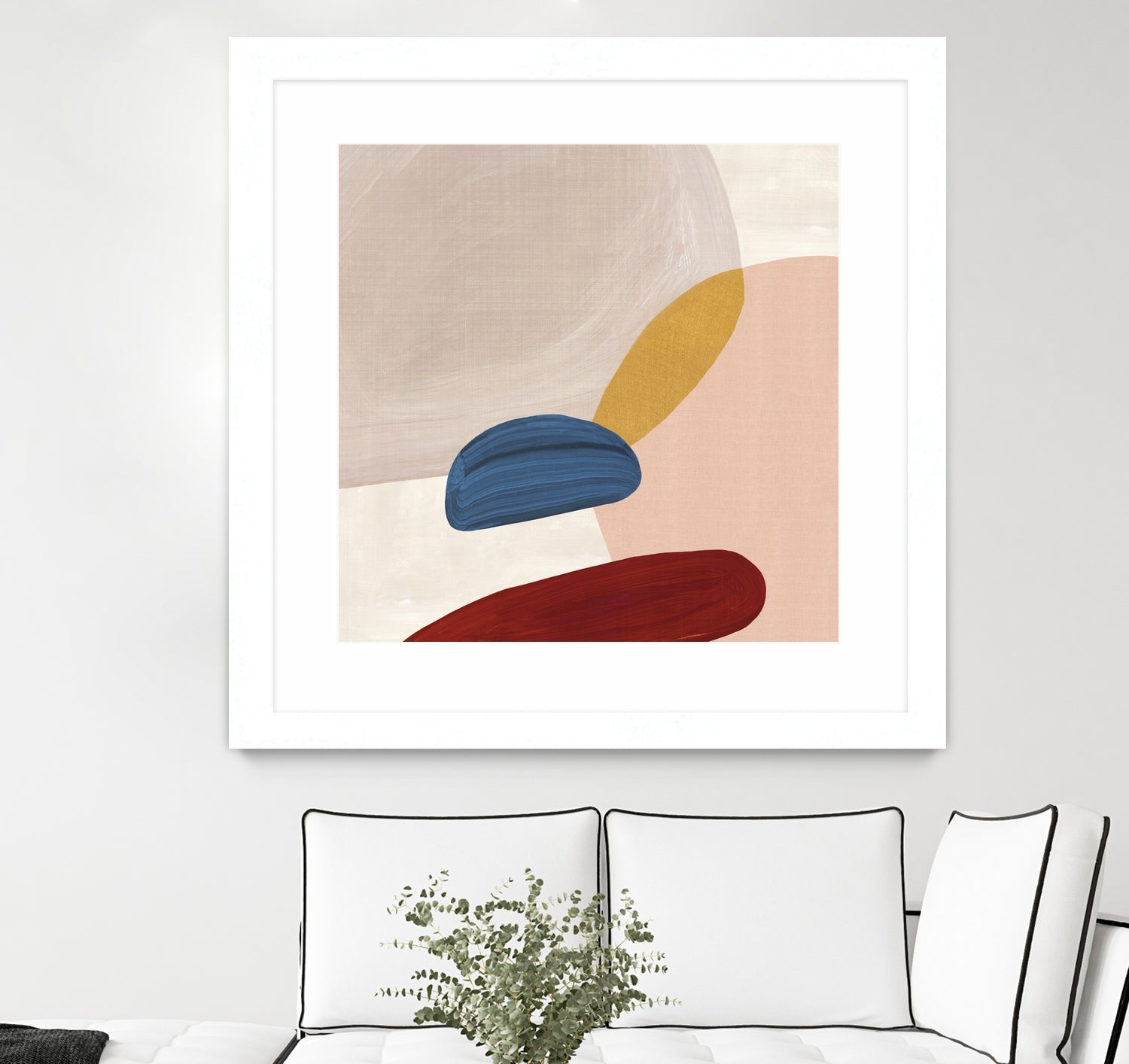 Pink Pebbles II by Eva Watts  on GIANT ART - pink shapes