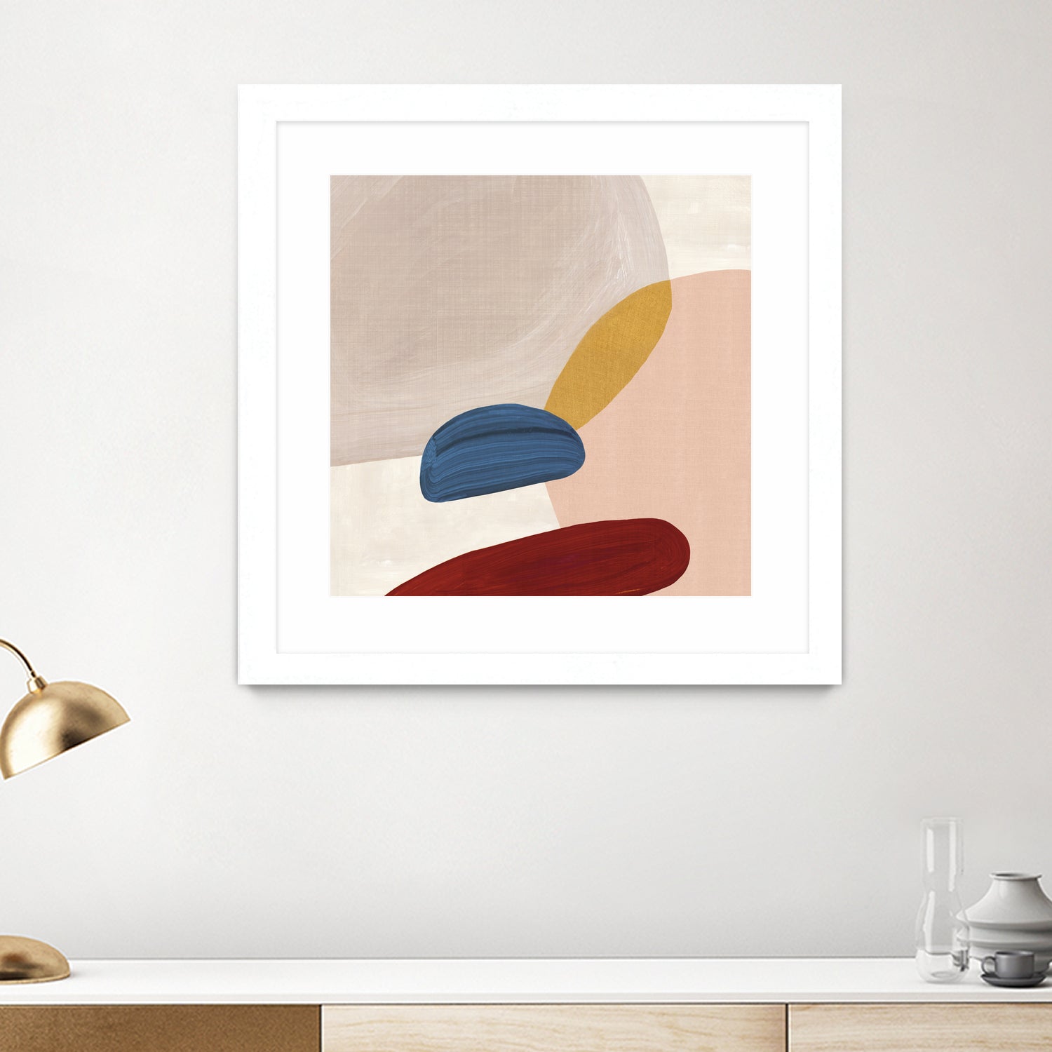 Pink Pebbles II by Eva Watts  on GIANT ART - pink shapes