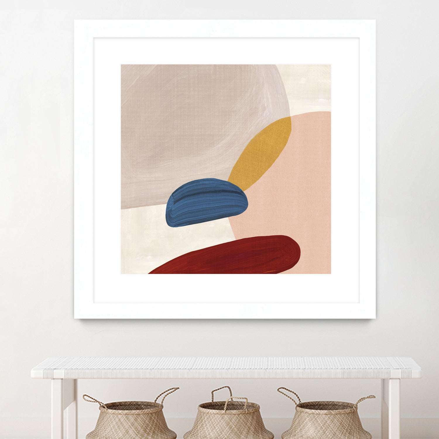 Pink Pebbles II by Eva Watts  on GIANT ART - pink shapes