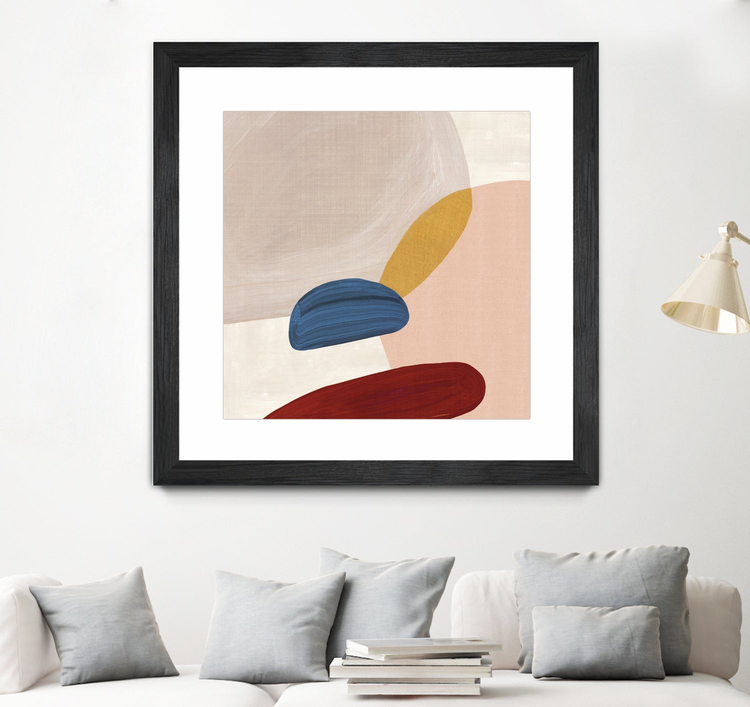 Pink Pebbles II by Eva Watts  on GIANT ART - pink shapes