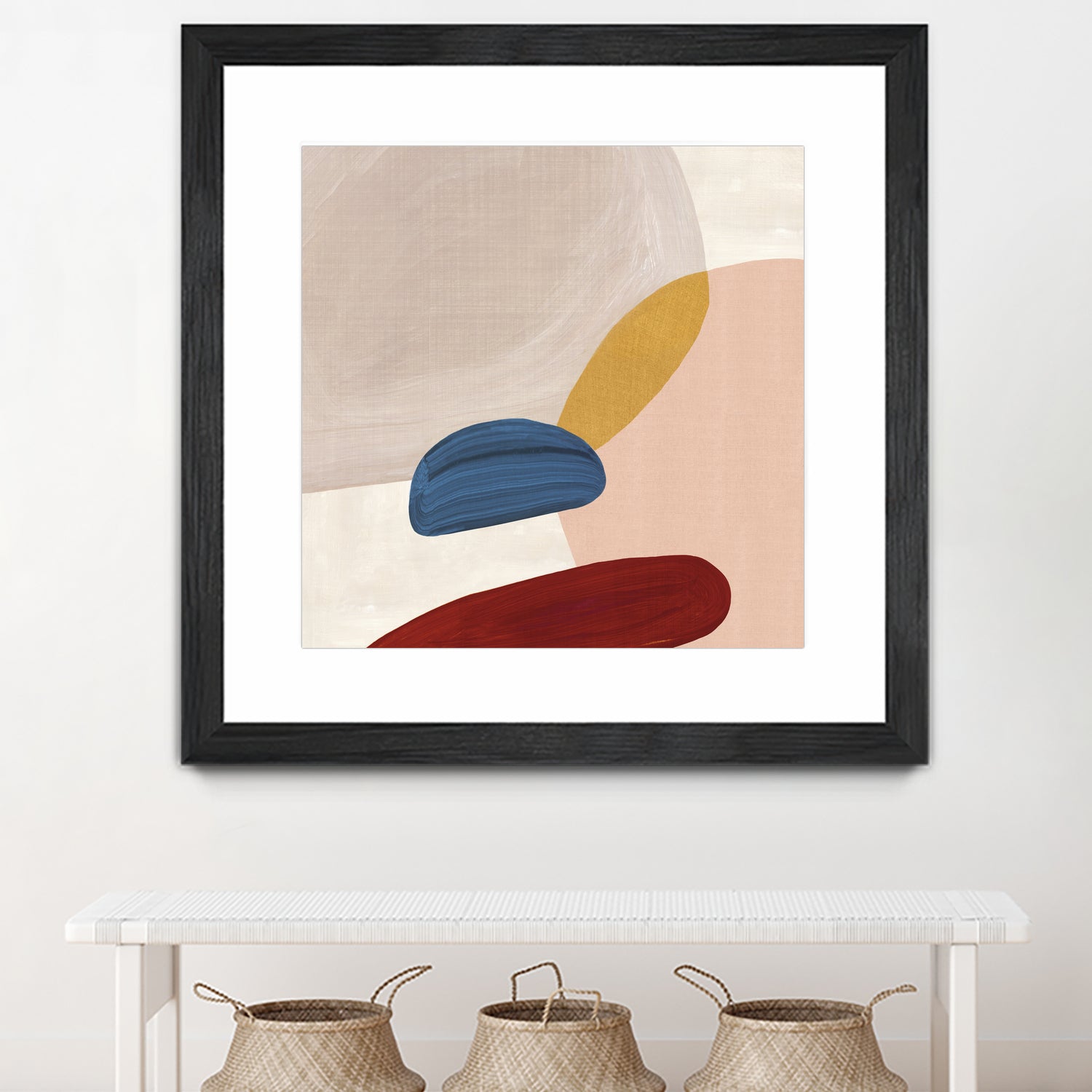 Pink Pebbles II by Eva Watts  on GIANT ART - pink shapes