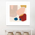 Pink Pebbles III by Eva Watts on GIANT ART - blue  shapes 