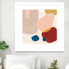 Pink Pebbles III by Eva Watts on GIANT ART - blue  shapes 