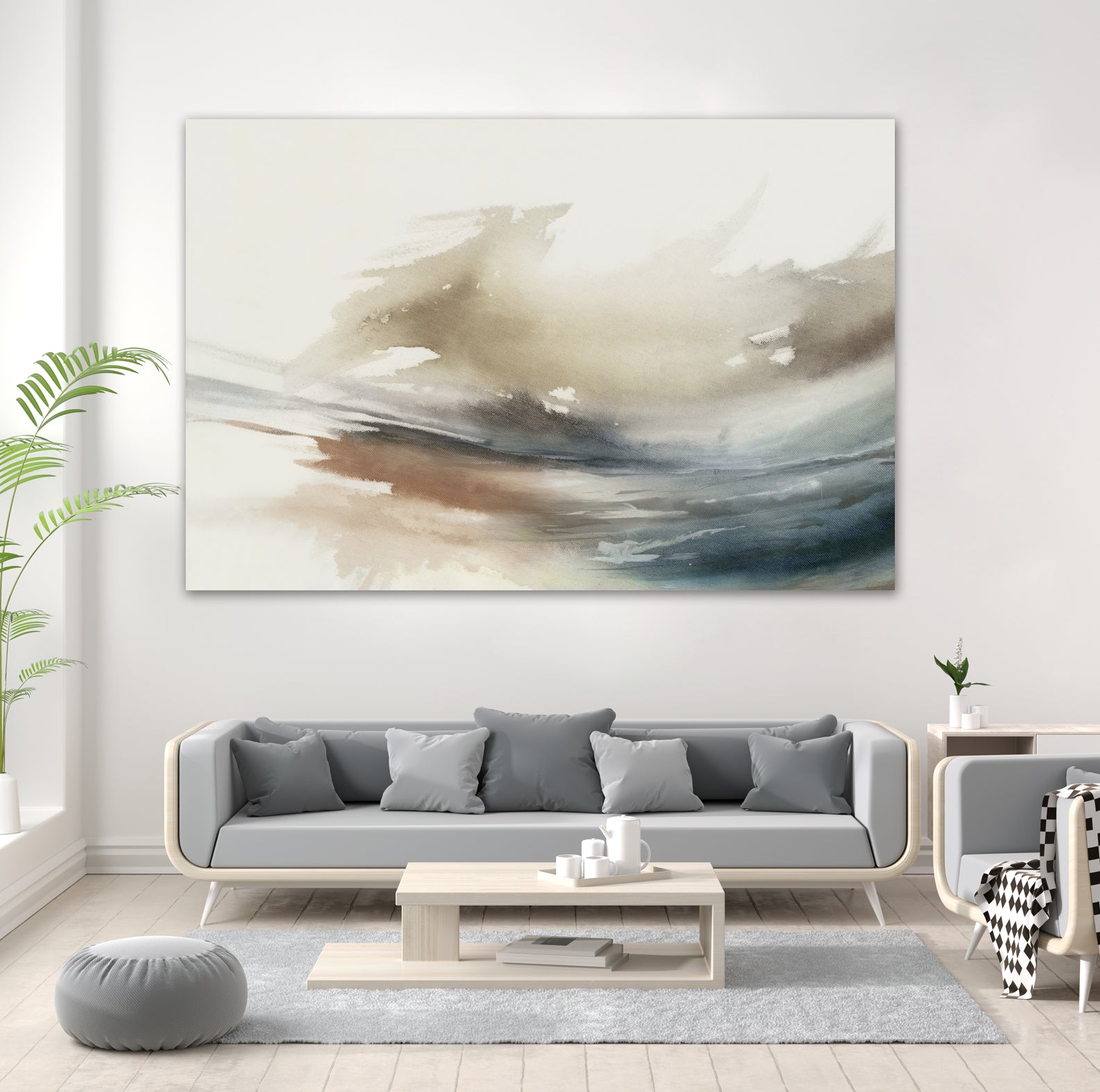 Gentle Abstractions  by Pi Studio  on GIANT ART - brown cloud dancer 