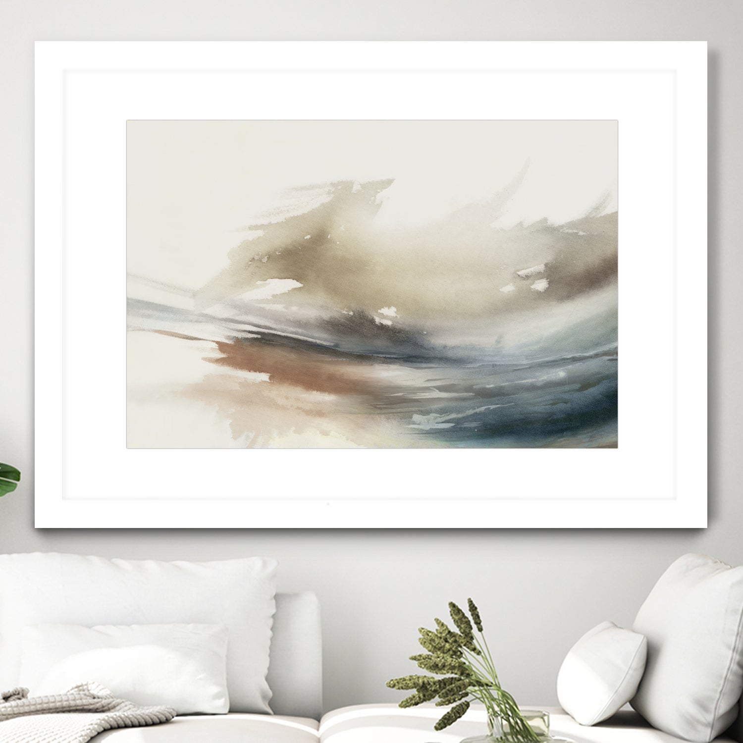 Gentle Abstractions  by Pi Studio  on GIANT ART - brown cloud dancer 