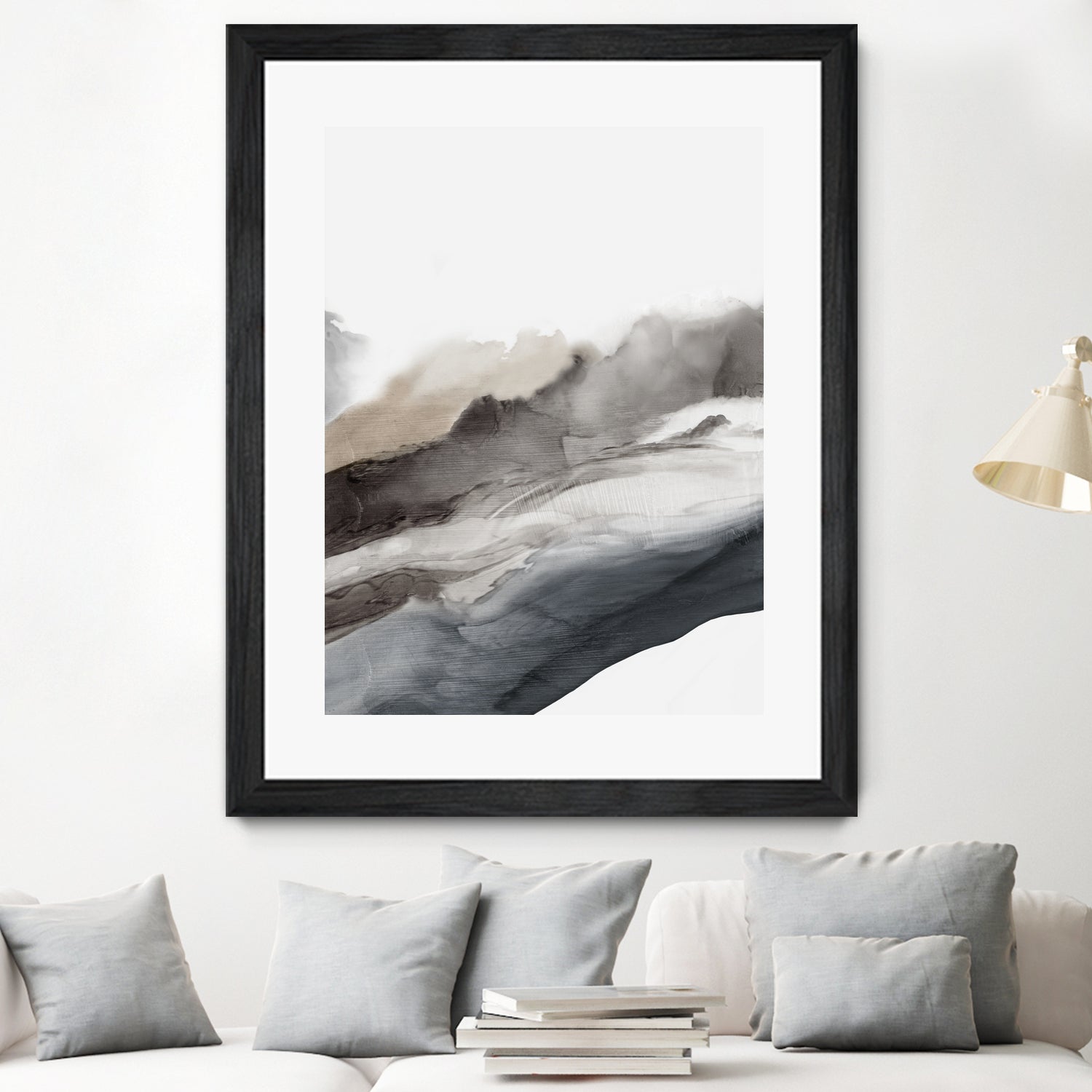 Serene Cascade II by PI Studio  on GIANT ART - beige abstract