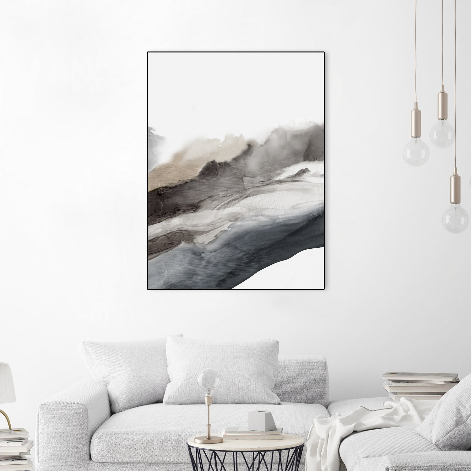 Serene Cascade II by PI Studio  on GIANT ART - beige abstract