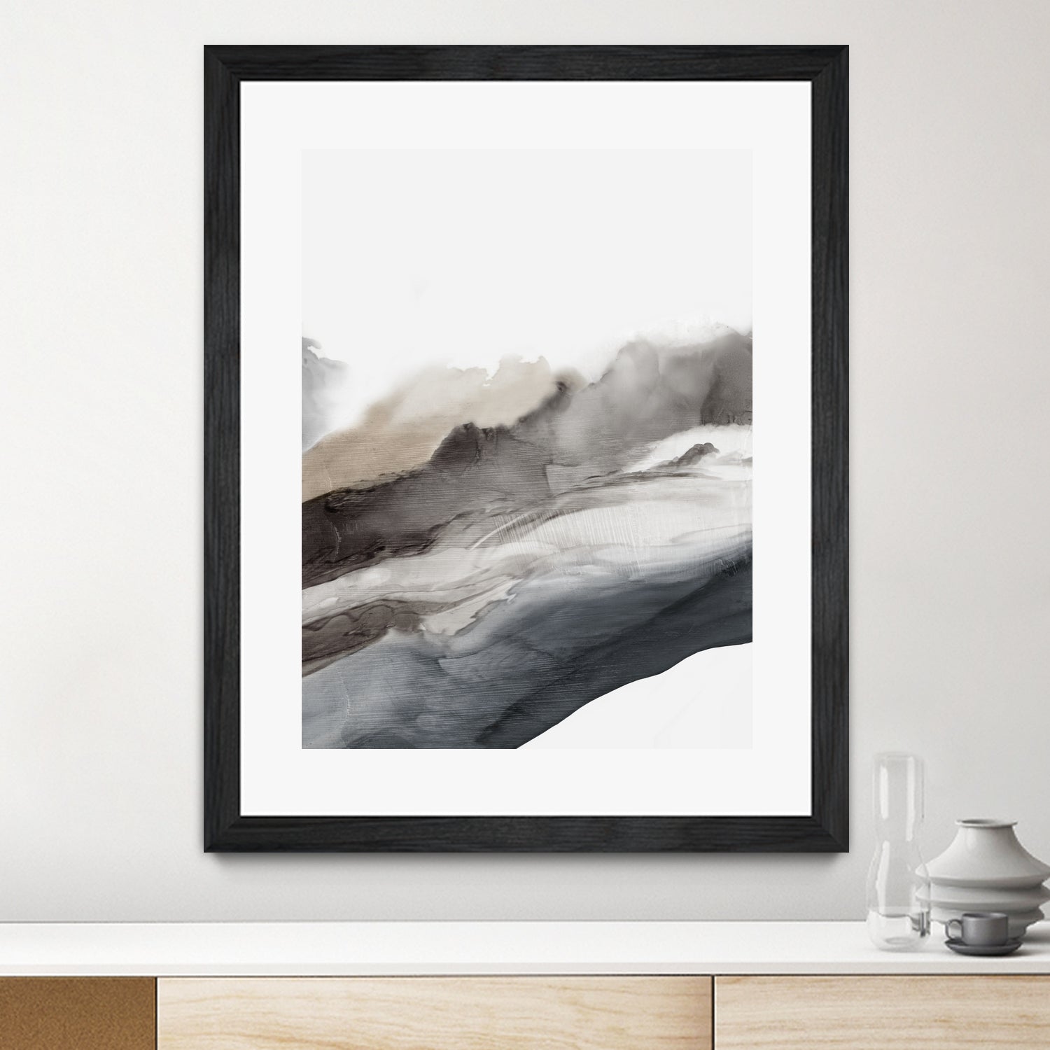 Serene Cascade II by PI Studio  on GIANT ART - beige abstract