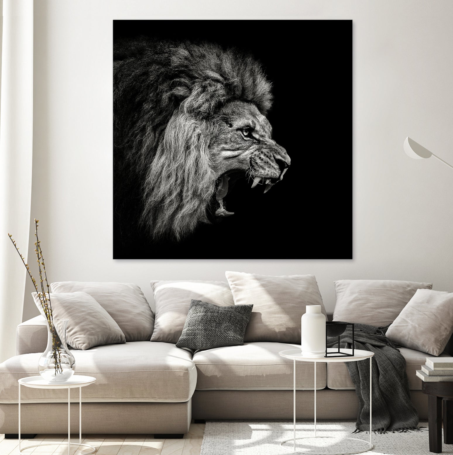 Roaring Lion #2 by Christian Meermann on GIANT ART - feline animal feline