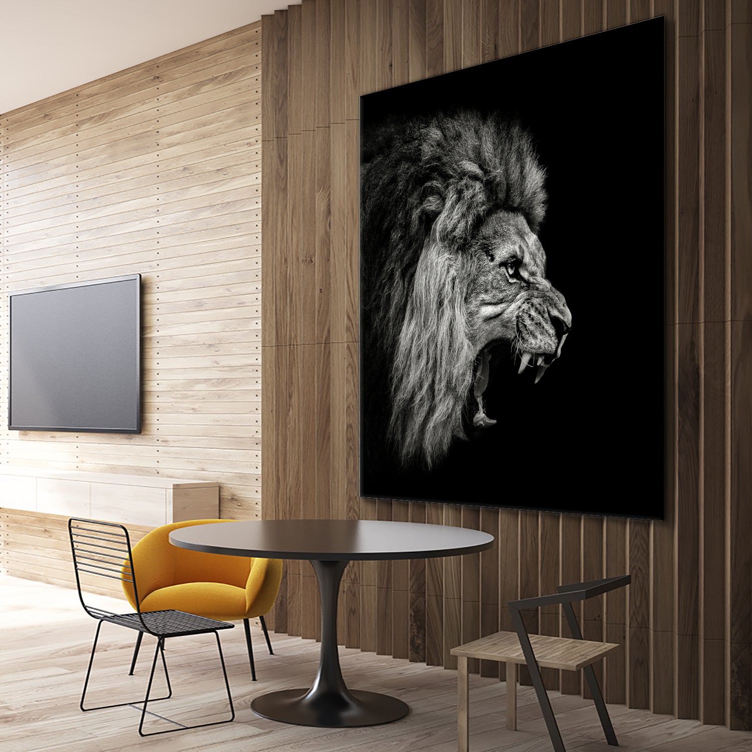 Roaring Lion #2 by Christian Meermann on GIANT ART - feline animal feline