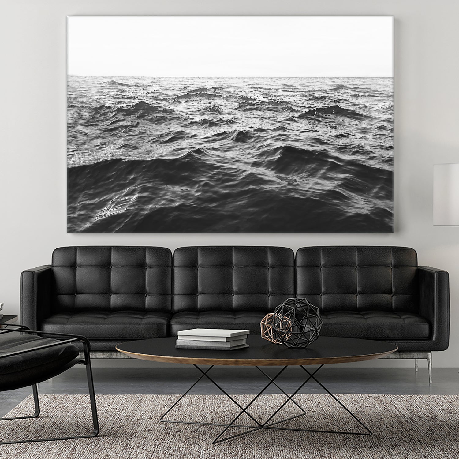 Wavy Horizon BW by Kathrin Pienaar on GIANT ART - landscape sea