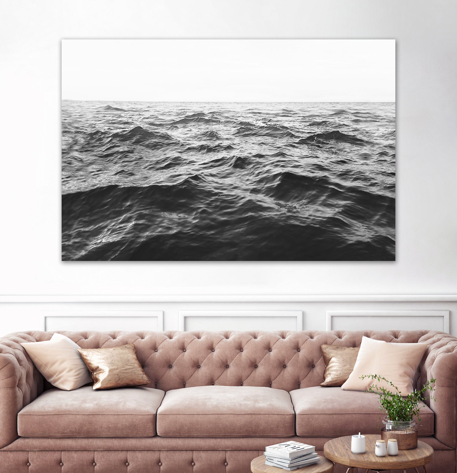 Wavy Horizon BW by Kathrin Pienaar on GIANT ART - landscape sea