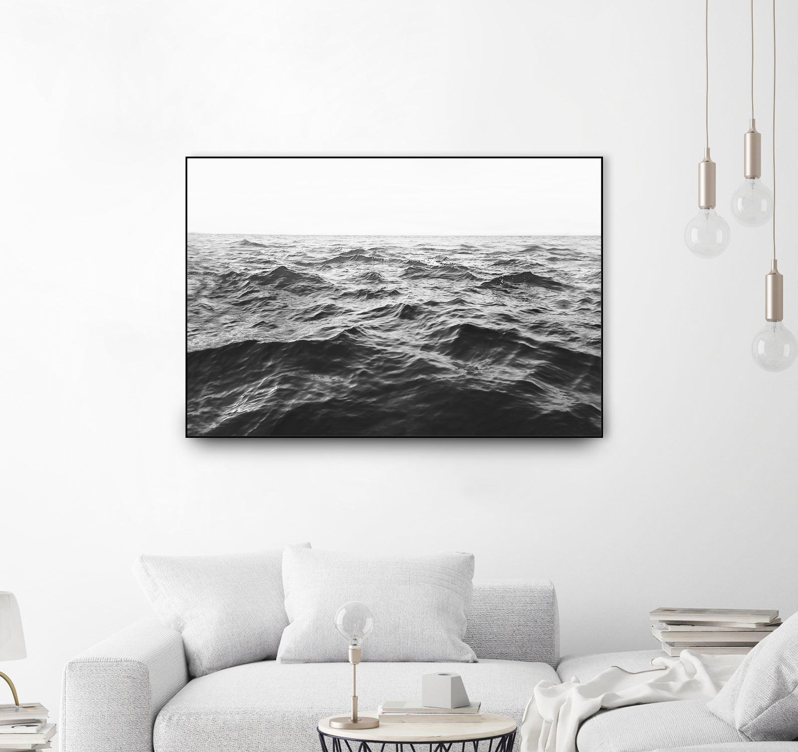 Wavy Horizon BW by Kathrin Pienaar on GIANT ART - landscape sea