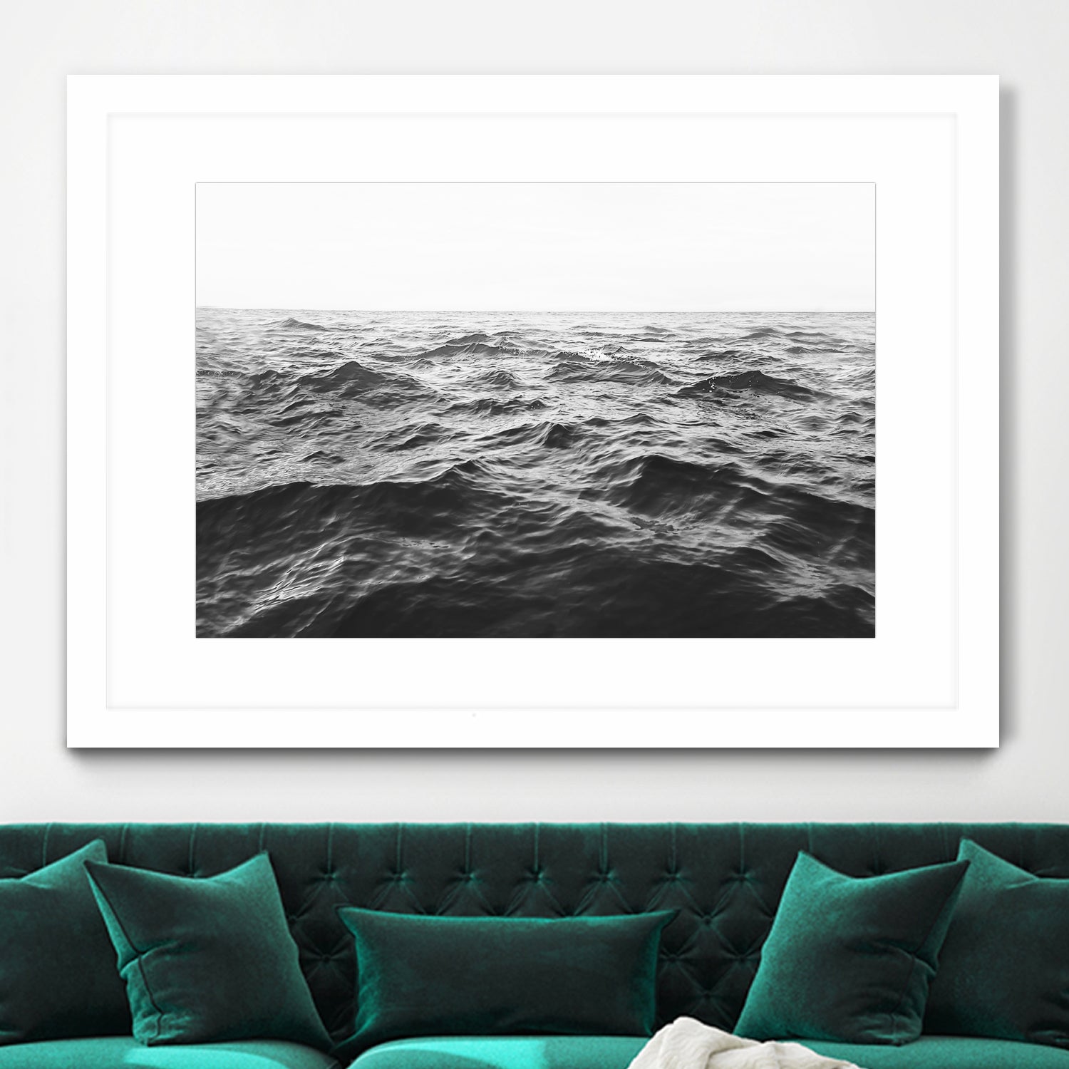 Wavy Horizon BW by Kathrin Pienaar on GIANT ART - landscape sea