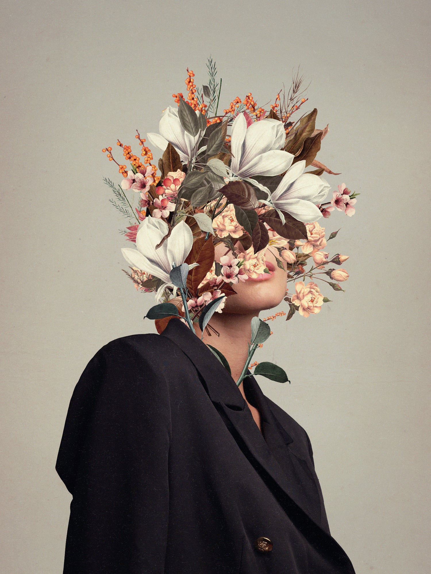 Infinite Moments Infinite Autumns by Frank Moth on GIANT ART - figurative  art,portrait,woman,feminine,elegant,autumn,lotus,roses,equinox,flowers,botanical,petal,petals,flower,flora,flowers and plants,botanicals,person,figurative,people,elegancy,grace,graceful,fall,lotuses,lotus flower,lotus flowers,plant,plants,leaf,leafs,spa,zen,mindfulness,surreal,creative edit,surrealism,surrealistic,composite,montage,surrealist,creative portrait
