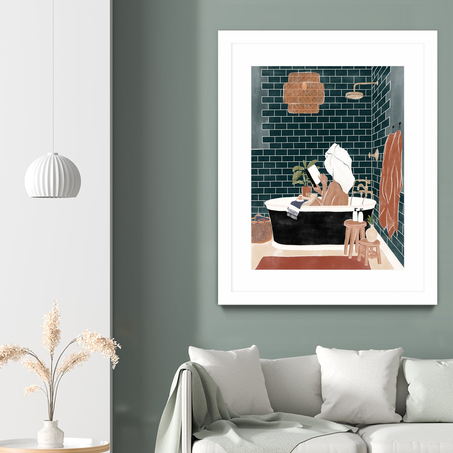 Bathroom Babe by Ivy Green Illustrations on GIANT ART - home illustration home