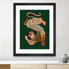 Asiantiger Green by Arty Guava on GIANT ART - illustration green background