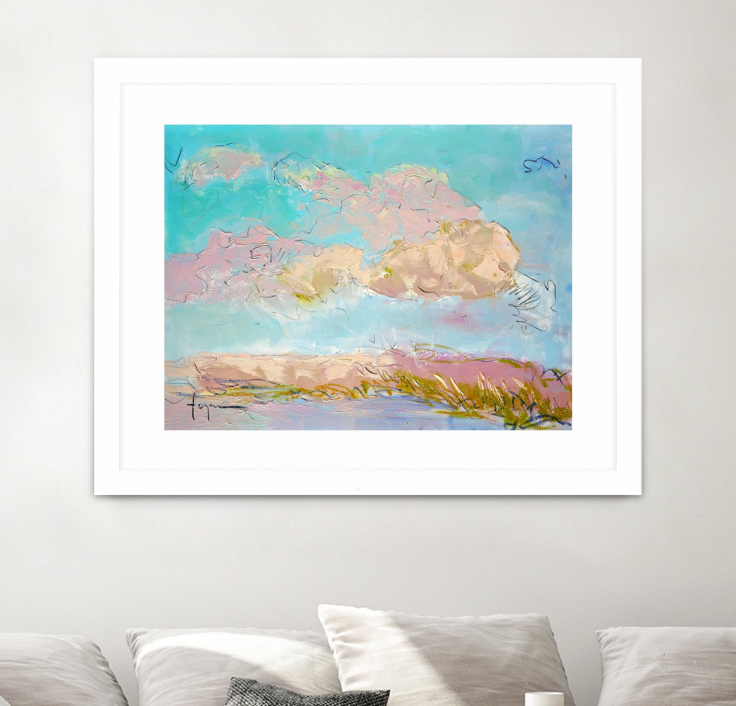 Pastel Sky Drift by Dorothy Fagan on GIANT ART - illustration abstract landscape painting