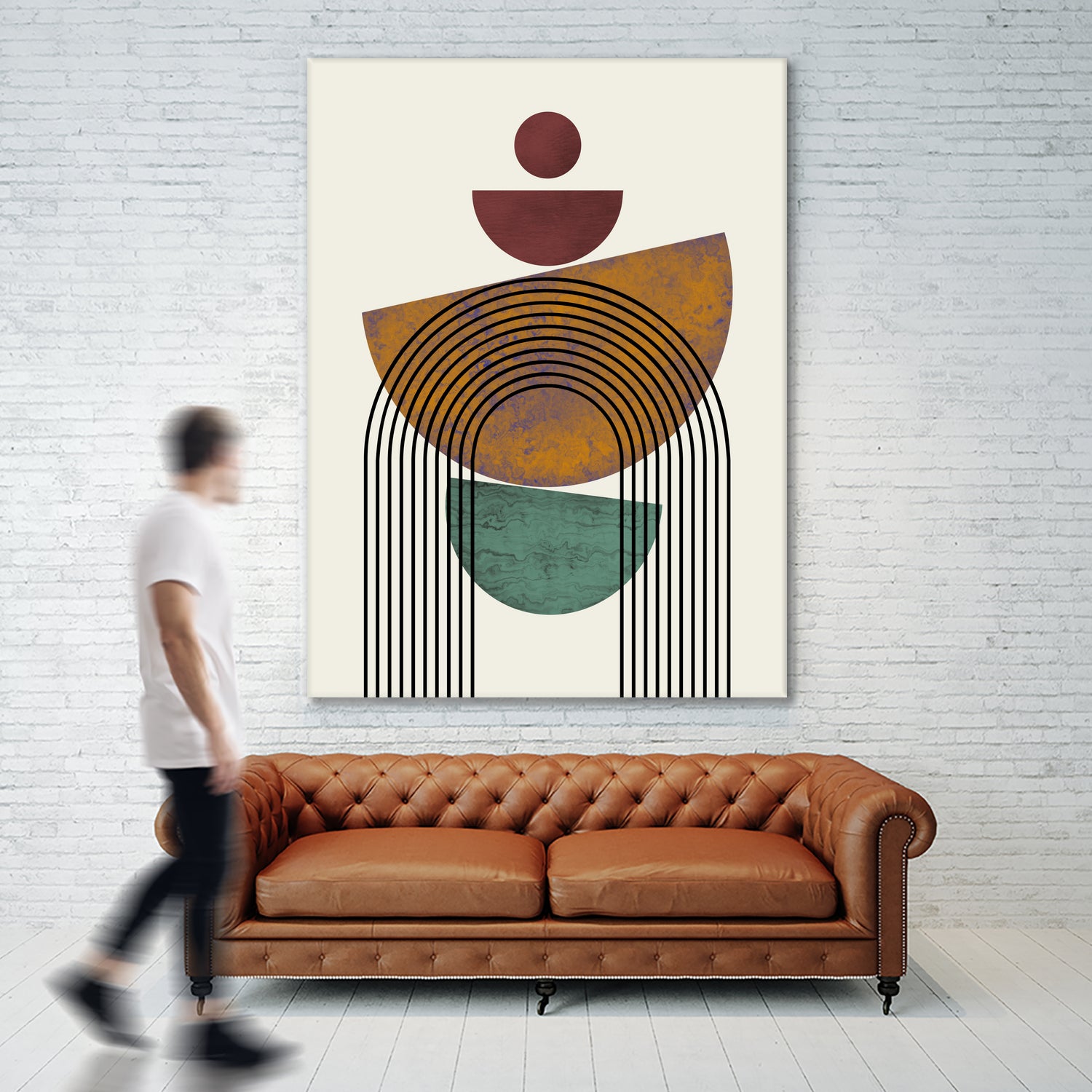 Textured Mid Century Composition by Little Dean on GIANT ART - illustration abstract wall art