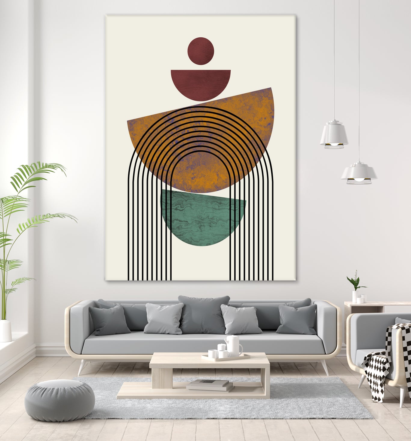 Textured Mid Century Composition by Little Dean on GIANT ART - illustration abstract wall art