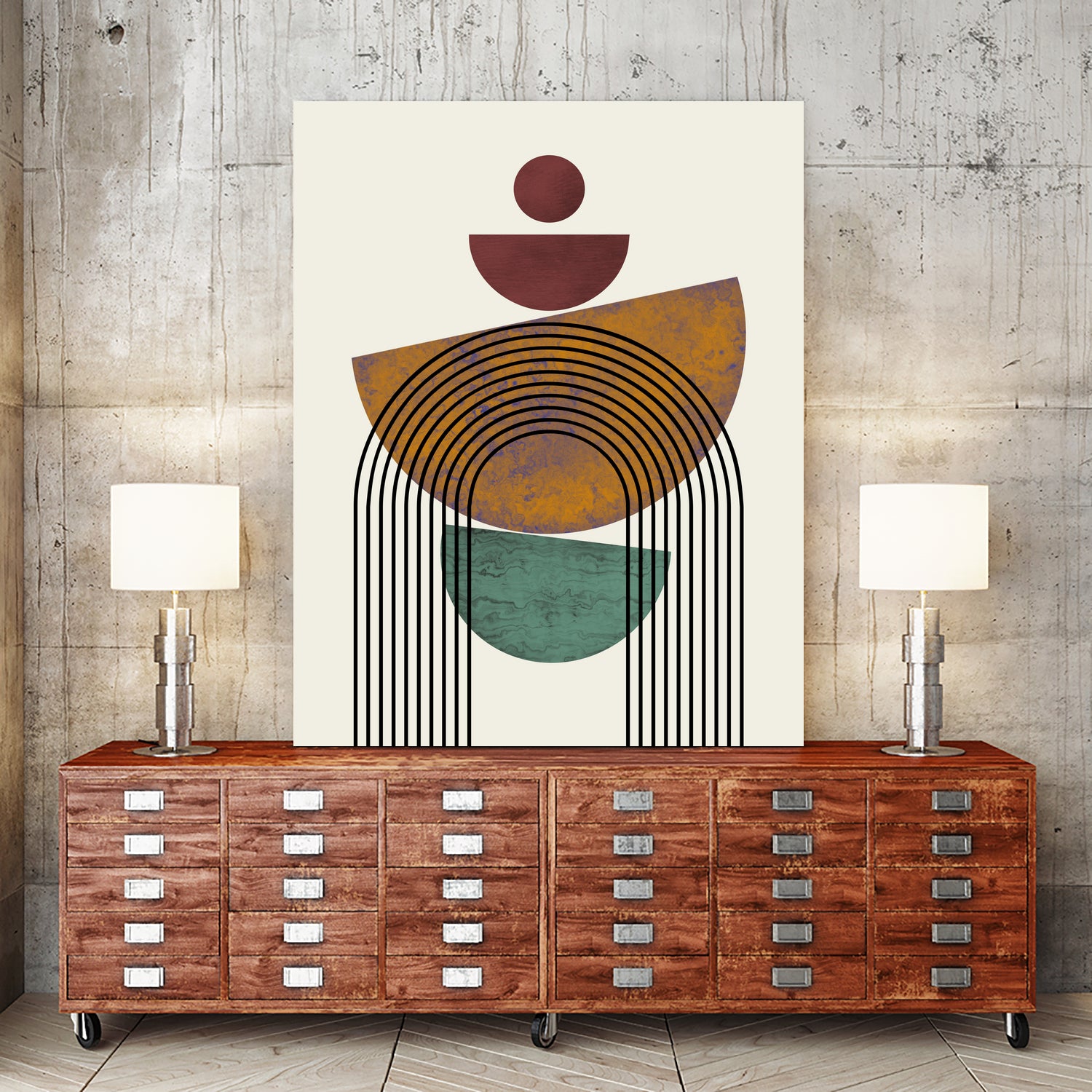 Textured Mid Century Composition by Little Dean on GIANT ART - illustration abstract wall art