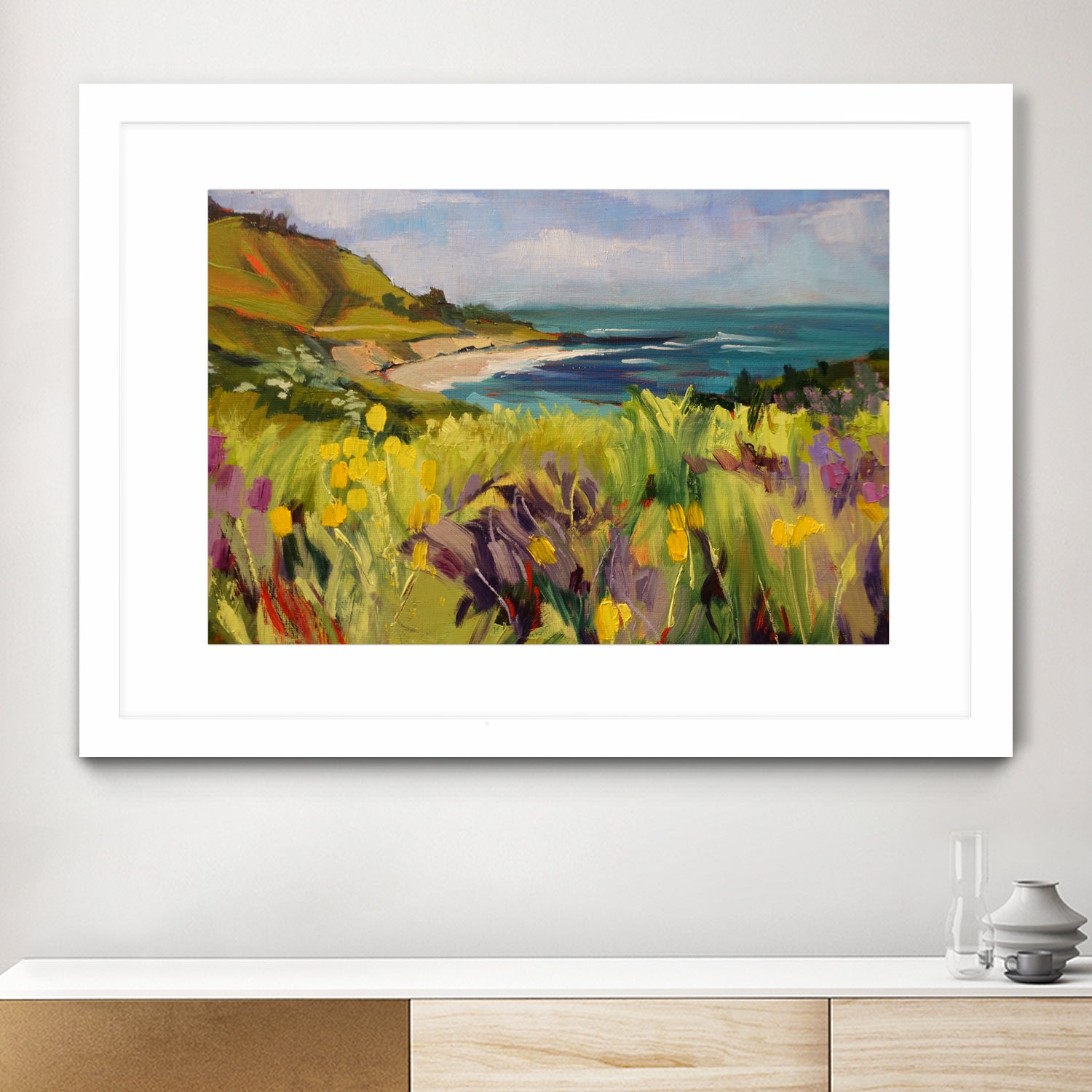 Coastal California  by Maxine Shore  on GIANT ART - green landscape  coast