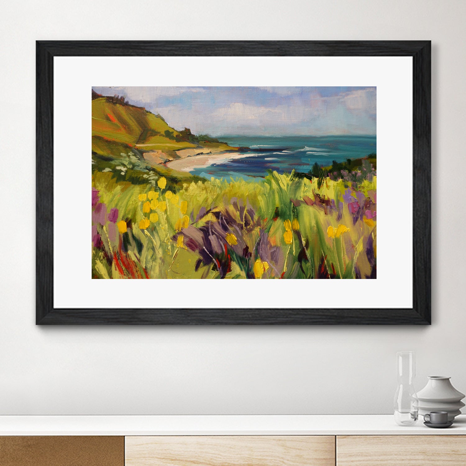 Coastal California  by Maxine Shore  on GIANT ART - green landscape  coast